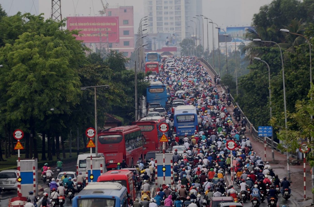kẹt xe bến xe miền Đông