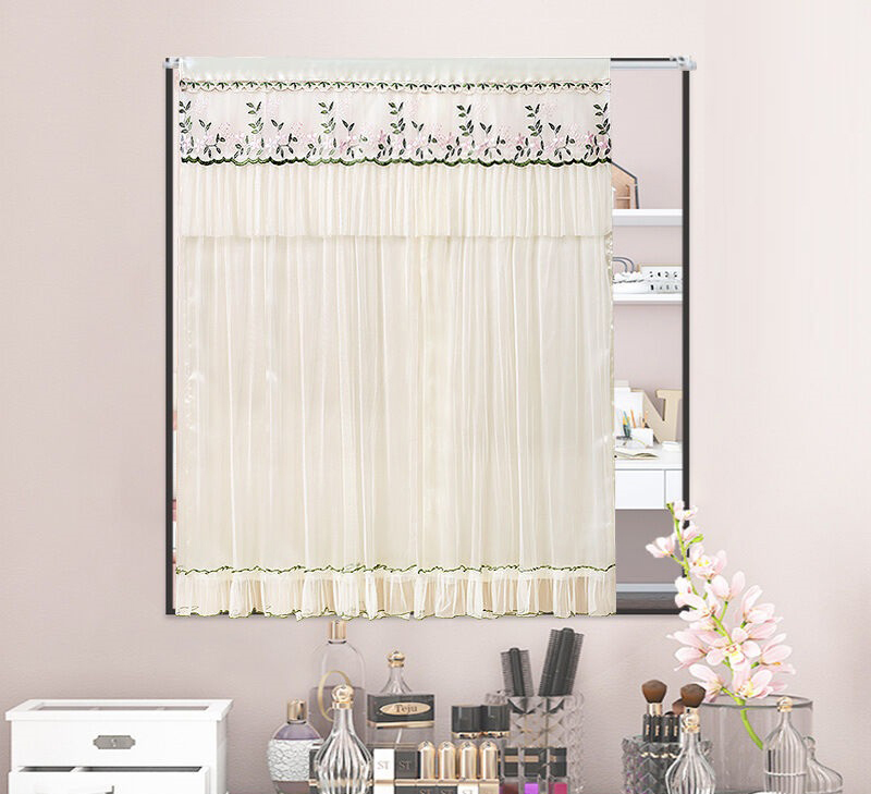 Cách dùng rèm che gương phòng ngủ
